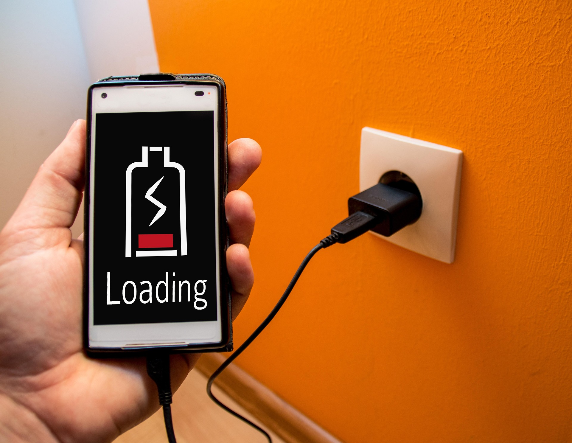 Smartphone en charge